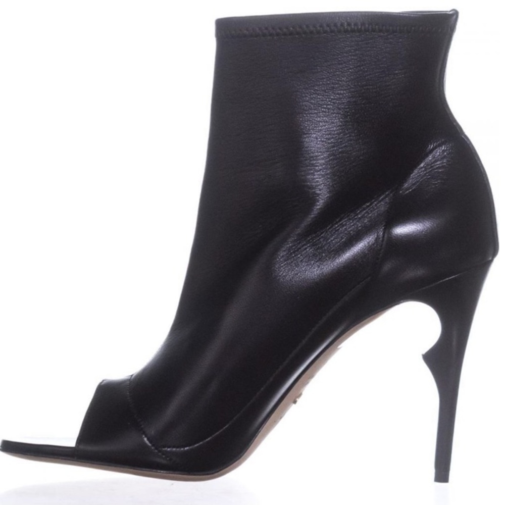 Jerome C. Rousseau Clothilde Peep-Toe Booties. Blk